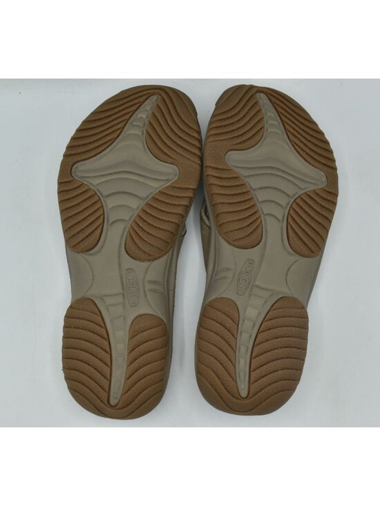 Keen Mens Size 8.5 Waimea TG Toe Guard Brindle Birch Leather Flip Flops Sandals